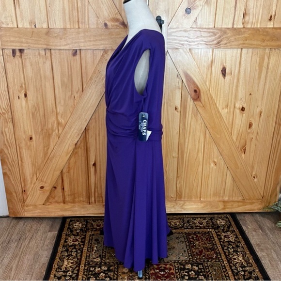 Chaps Purple Ruched Sheath Midi Dress - Picture 7 of 10